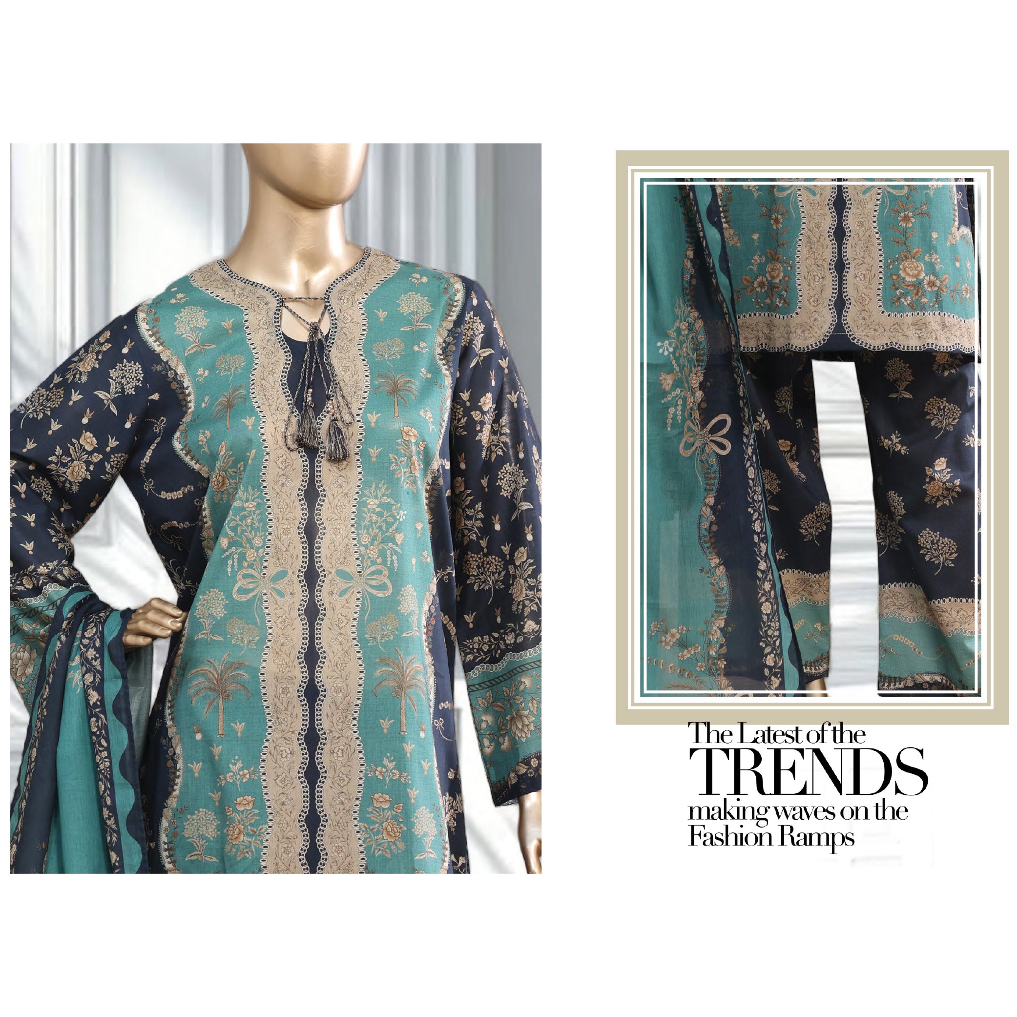Bin Saeed Printed 3PC Collection Set 3