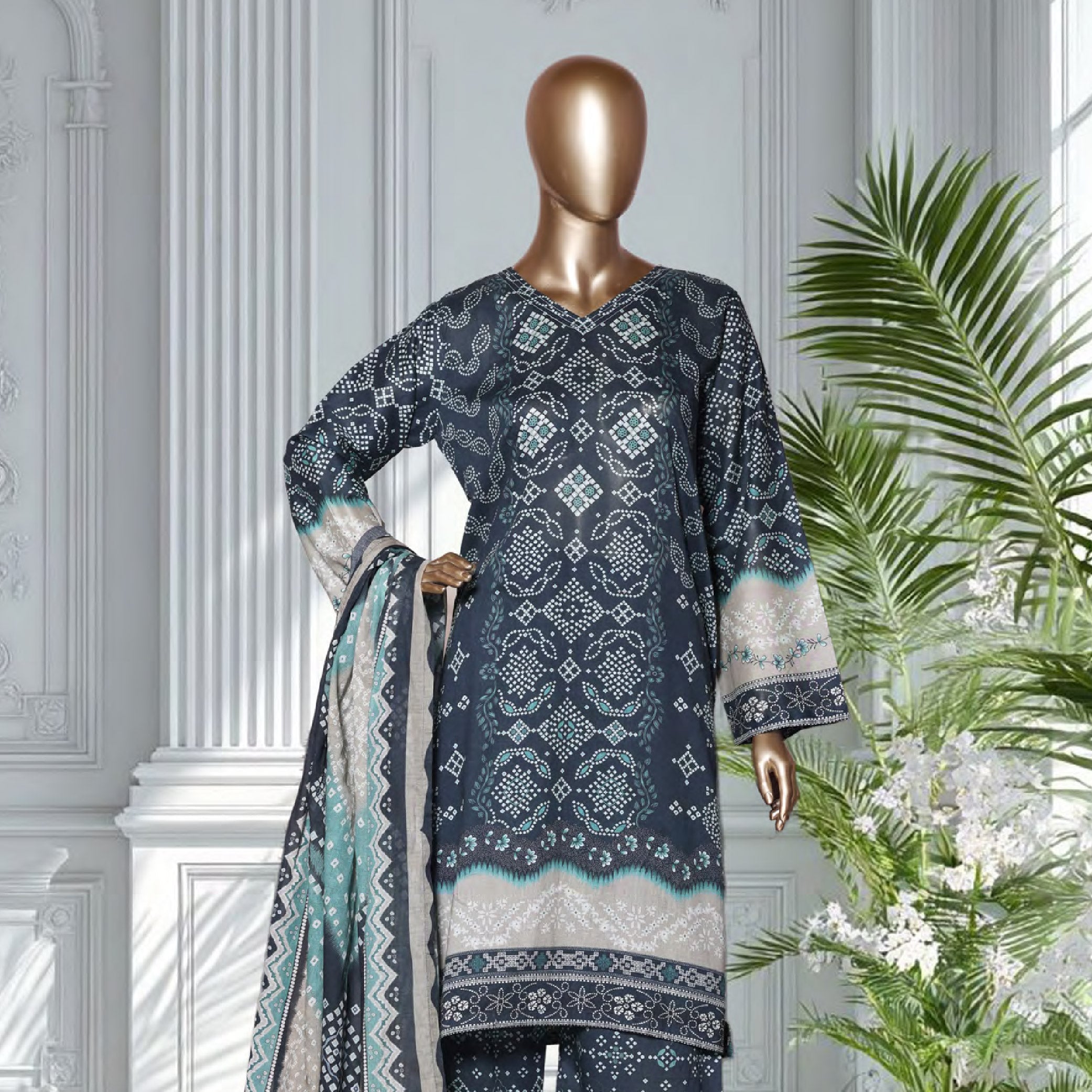 Bin Saeed Printed 3PC Collection Set 5