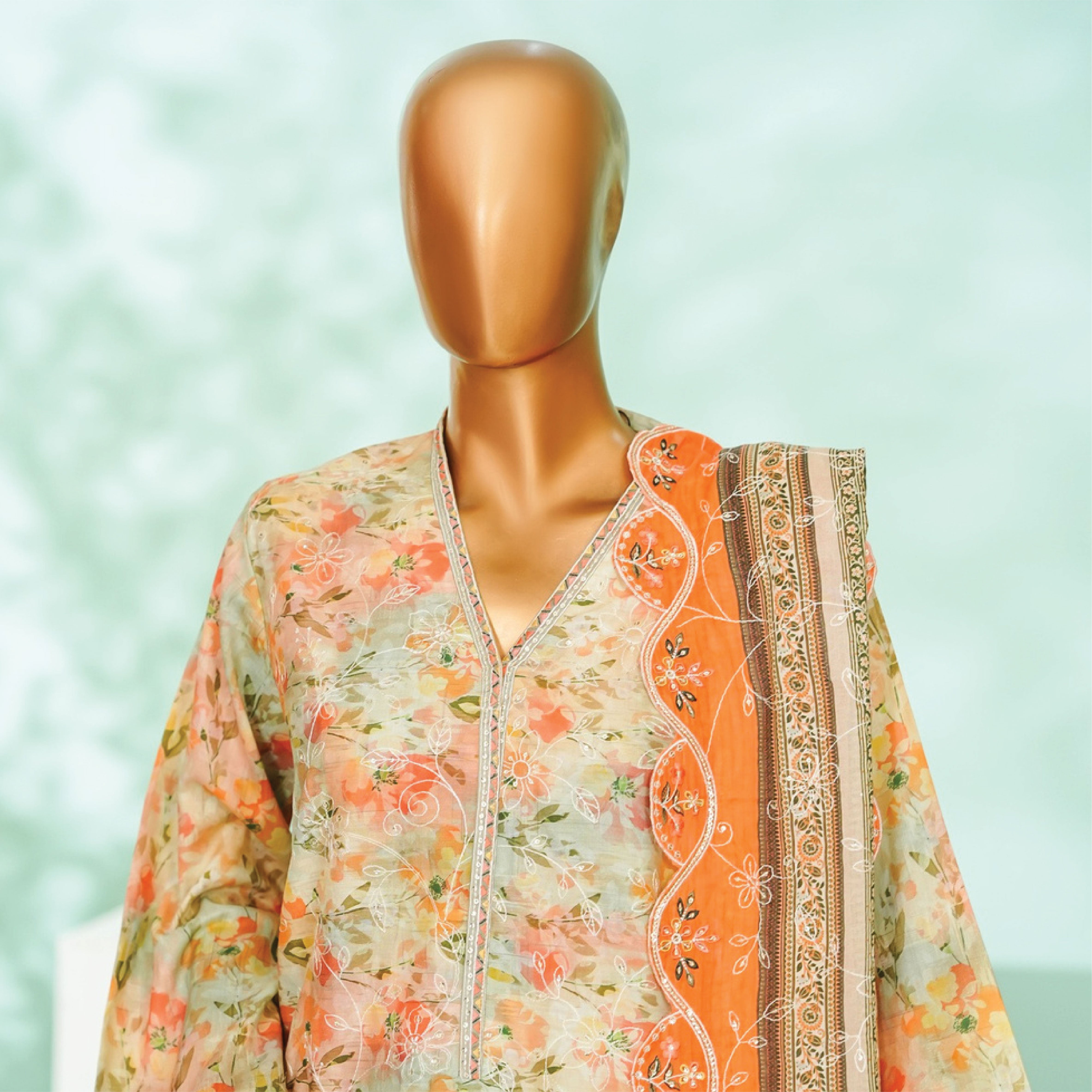 Canvas of Textured Sophistication - Pakistani designer suits india