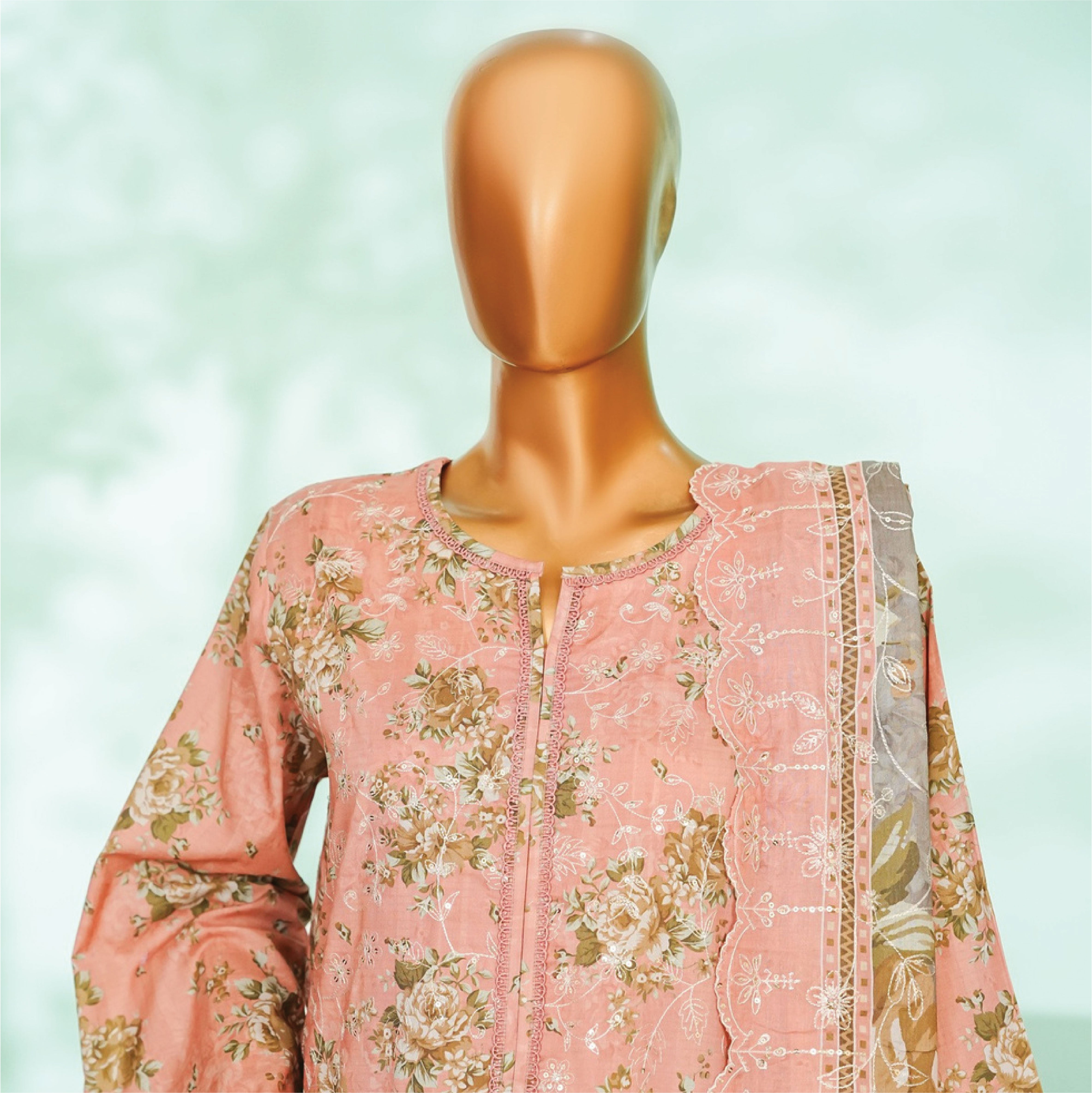 Canvas of Textured Sophistication - Pakistani designer suits india