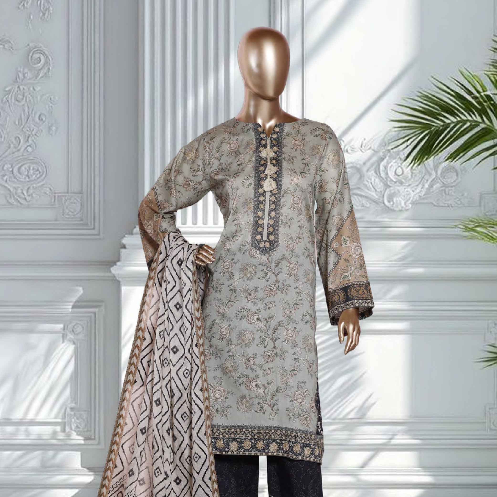 Bin Saeed Printed 3PC Collection Set 1