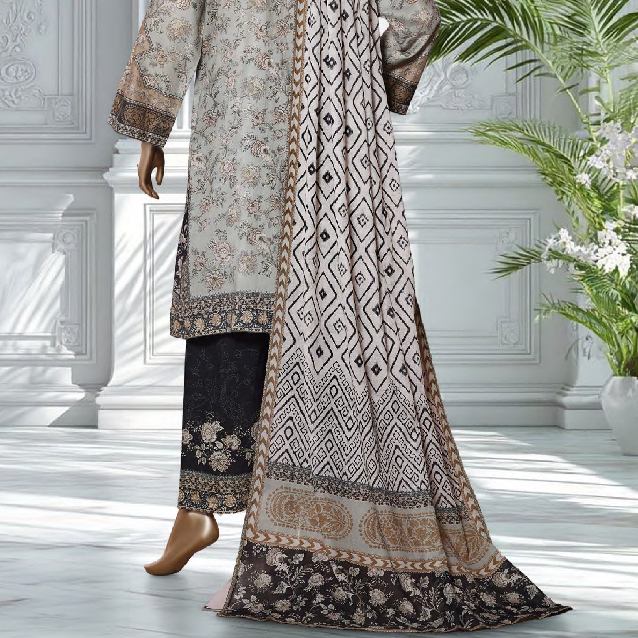 Bin Saeed Printed 3PC Collection Set 1